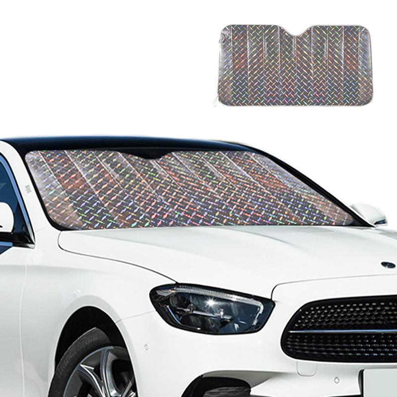 Автомобильный солнцезащитный козырек УФ 130x60 130x70см Защитная шторка Автомобильная солнцезащитная пленка Козырек на лобовое стекло Чехол-солнцезащита на лобовое стекло Солнцезащита