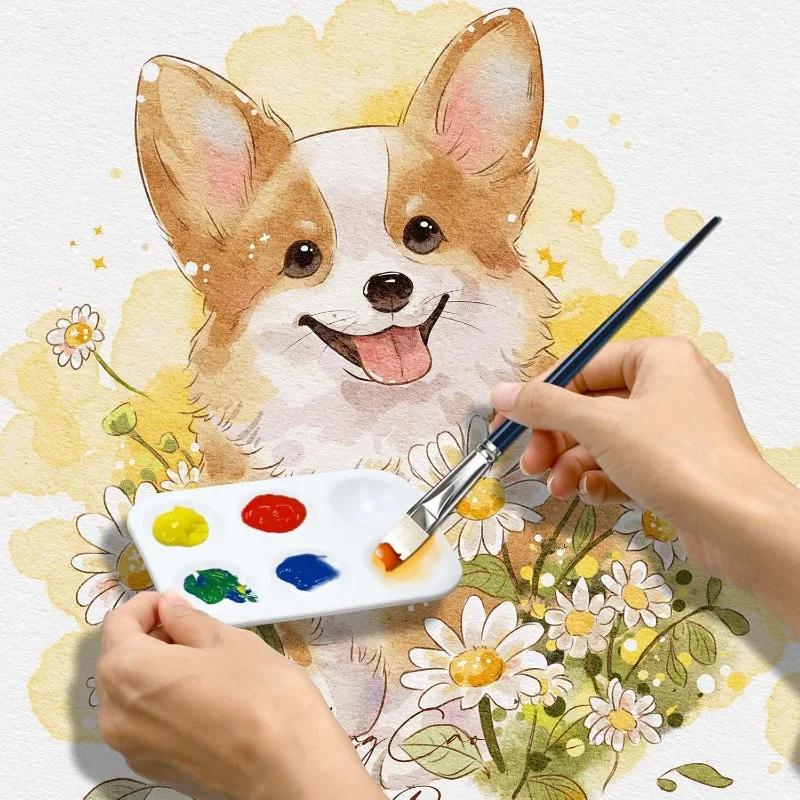 100PCS Plastic Paint Pallets for Kids or Students Watercolor Palette Painting Tray for DIY Craft and Art Painting.