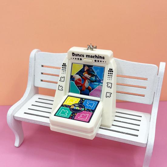 Мини-аркадный танцевальный автомат с брелоком и музыкальной реакцией, портативная игровая консоль для детей и взрослых, работающая от батареек, танцевальный игровой автомат, брелок, игрушка