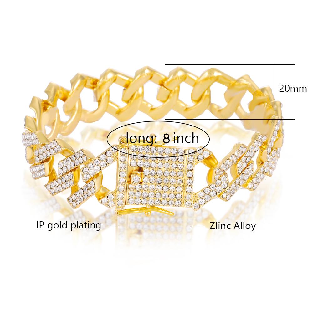 Новые часы Iced Out, мужские кубинские звенья, браслет-цепочка, ожерелье, колье, блестящие ювелирные изделия, мужские большие золотые цепочки, комплект часов в стиле хип-хоп, панк