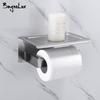 BagnoLux Нержавеющая сталь для хранения вещей Черный полированный хром Простой и красивый настенный держатель для туалетной бумаги для ванной комнаты