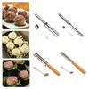 Stainless Steel Meatball Maker with Spoon Wood Handle Deepened Groove Meat