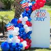 104 шт., украшения для вечеринки 4 июля, фольгированные шары со звездным флагом на День независимости, патриотический юбилей, день памяти, бейсбол, украшение для дня рождения