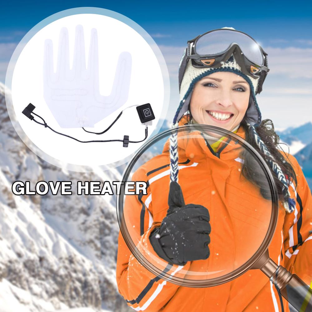Грелка Нагревательные перчатки Накладка Рождественский подарок USB-нагревательные перчатки Зимние теплые пятипалые перчатки Грелка Лист для нагрева перчаток