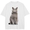 Streetwear British Shorthair Graphic T-Shirt Cotton Unisex Tops Tees Summer Short Sleeves T Shirt