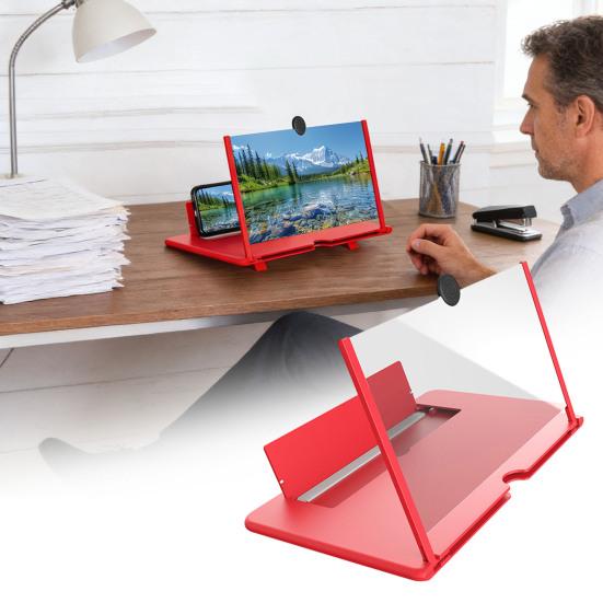10/12/14/16/18-Inch Phone Screen Magnifier Foldable Phone Holder with Screen Enlarger Amplifier Movies Videos Smartphone Screen Magnifying Projector