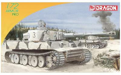 Dragon Вторая мировая война Немецкая армия Тигр I Очень ранний тип 502-й тяжелый танковый батальон Ленинградский фронт Пластиковая модель DR7376 1/72 1942/43