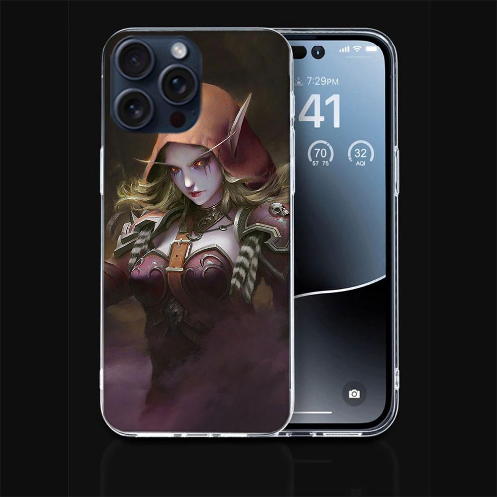 W-World Of W-Warcraft Эльф Прозрачный Чехол Для Телефона Для Iphone 17 Air 16 Pro Max 15 Pro 14 Plus 17E 16E 11 13 12 Mini Чехлы Fundas