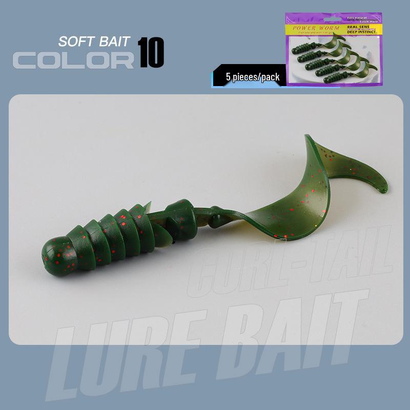 Большая волна, кудрявый хвост, мягкая приманка для окуня и мандаринки