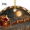 Christmas Landscape Ornament Scene Acrylic for Holiday Tree Decor, Decorative Seasonal Ornaments Hanging Keepsake Party And Home Decorations Supplies