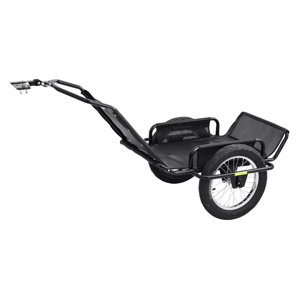 VEVOR Bike Cargo Trailer 145 kg Load Heavy-Duty Bicycle Game Cart Foldable, All-Purpose Utility Trailer with 406 mm Wheels for Any Terrain, Off-Road