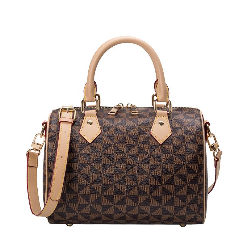 Модная Простая Сумка-Подушка Boston Print Crossbody для Женщин Весна 2026