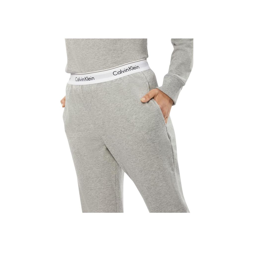 Calvin Klein Удобные повседневные брюки Letter Minimalist со средней талией, женские плавки серого цвета, смешанные цвета QS6872-P7A