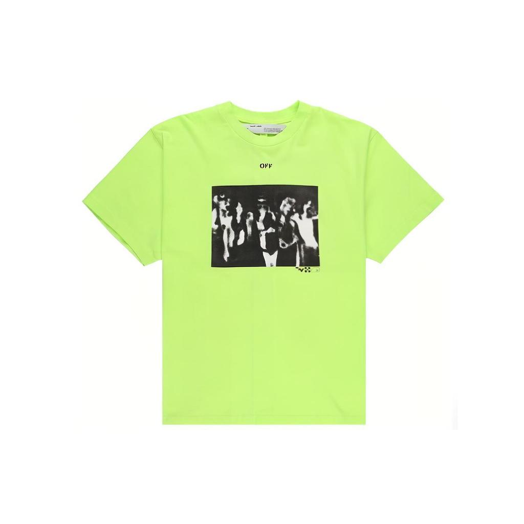 OFF WHITE Летняя коллекция 2020 Футболка Мужская Неоново-зеленая OMAA038R201850156210
