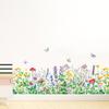 Съемные наклейки на стену с цветами, отклеивающиеся, красочные, с бабочками, цветочный декор для стен для комнаты девочки, спальни, гостиной, детской