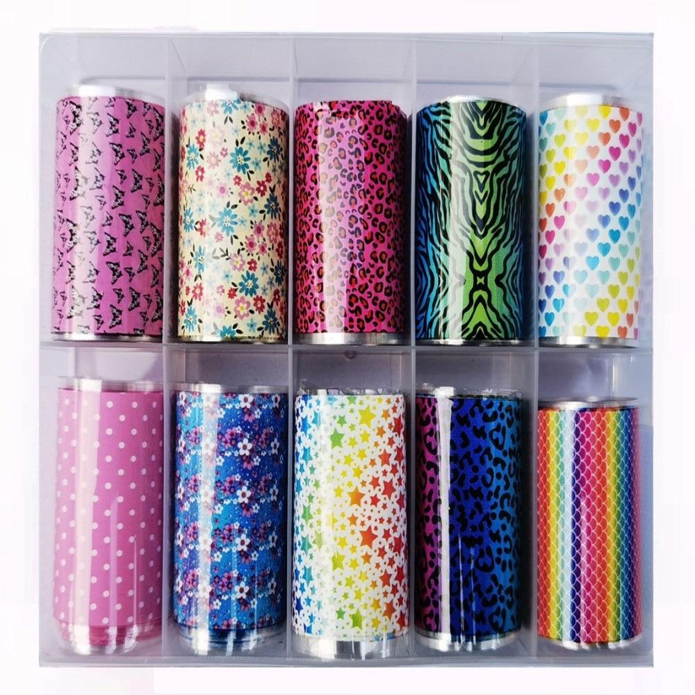 Flower Nail Stickers Stripe Pattern Nail Decals Professional Nail Foils  Manicure DIY