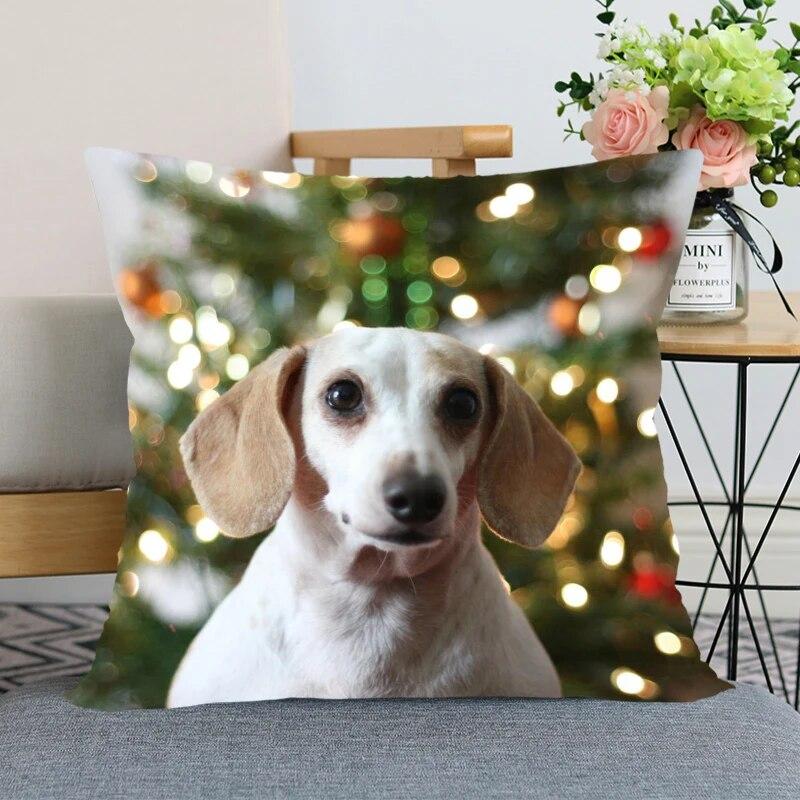 Такса животное Лидер продаж наволочка новогоднее украшение свадьба
