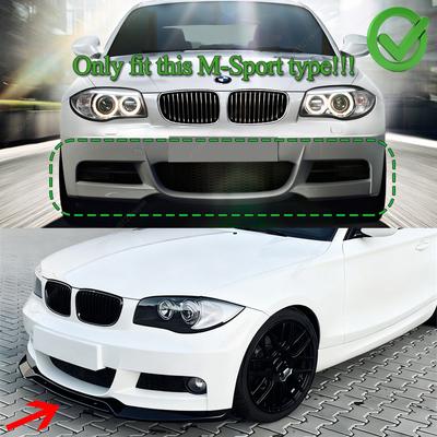 Передний бампер сплиттер губа для BMW 1 серии E82 E88 M-Sport Купе/Кабрио 2007-2014 4 шт. Канард Спойлер Диффузор ABS Комплекты обвеса