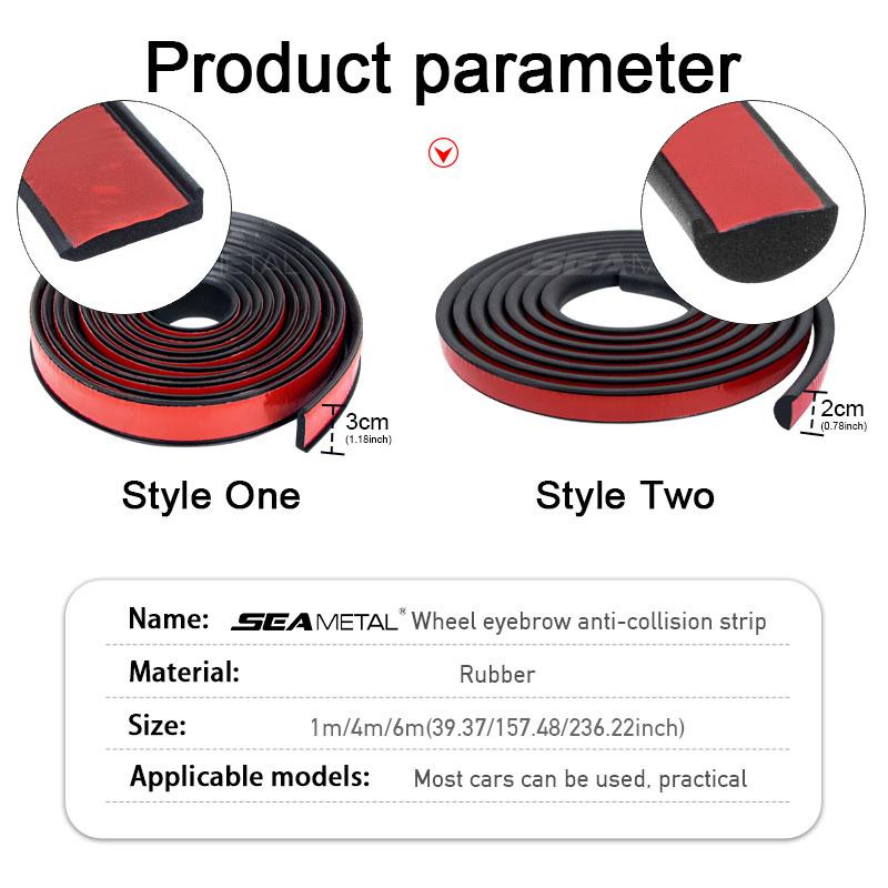 SEAMETAL автомобильное крыло, защита колесной арки, расширитель крыла, защита от царапин, резиновая полоса, универсальная грязезащита