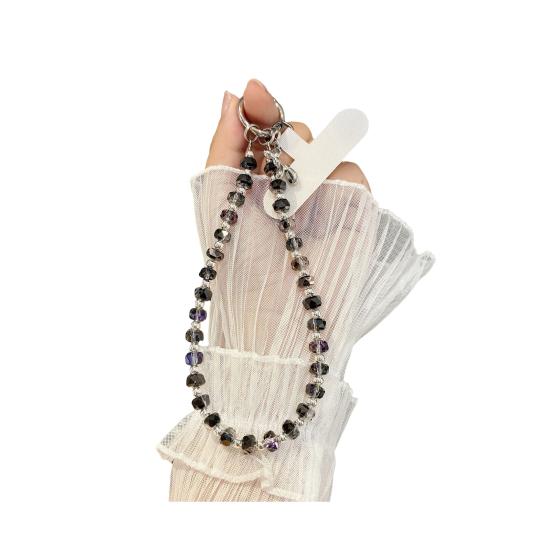 Ремешок для телефона из искусственного хрусталя со съемной цепочкой Гламурный шнурок для телефона и шарм для кошелька Регулируемая цепочка на запястье Модный кулон Аксессуар для сумки