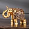 12.446 Cm Royal Elephant Brass Figurine Home Decor Accent Perfect for Gifting, Living Room, Office Desk, Spaces, Feng Shui and Vastu