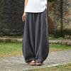 Spring and Summer Cotton Linen Women's  Trousers Plus Size Zen Retro Casual Lantern Pants