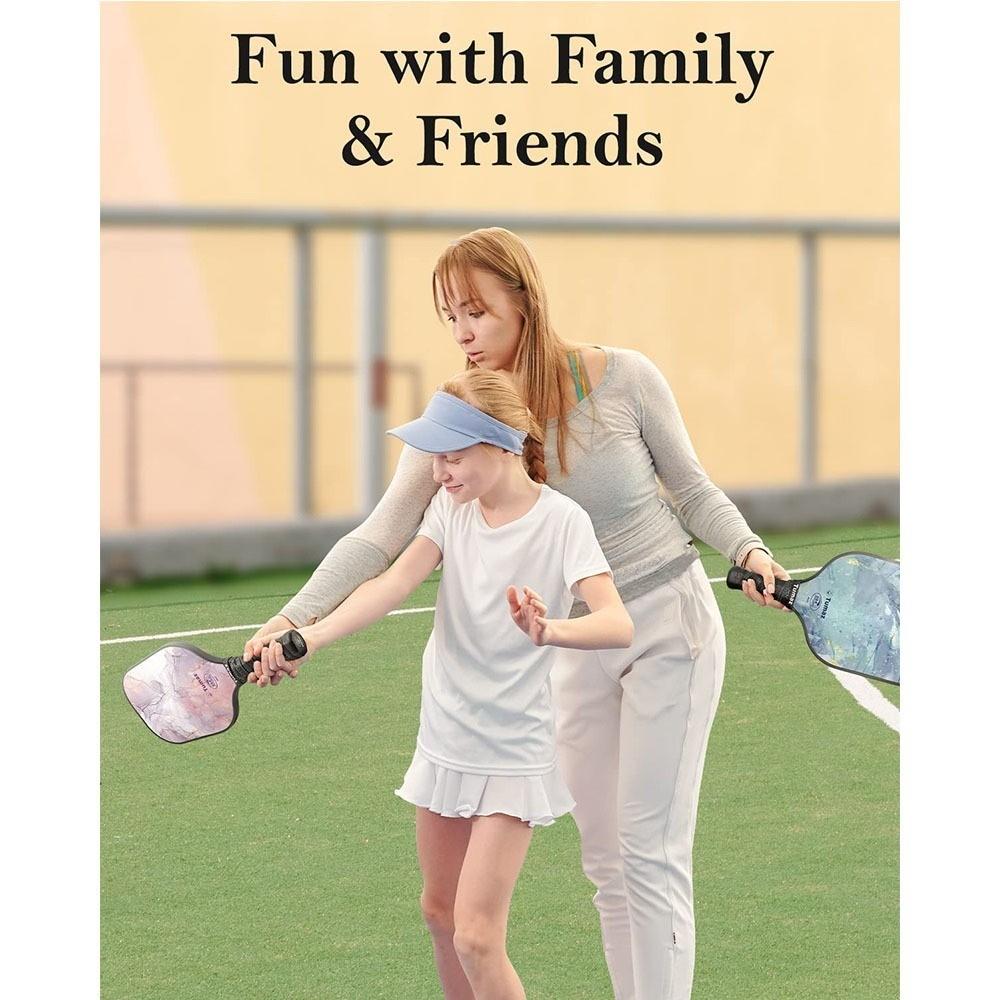 Pickleball Paddles Carbon Fiber And Graphite Face Outdoor Sports Non-Slip Grip Lightweight Pickleball Set