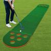 Профессиональное одеяло для паттинга для гольфа, 12-луночное испытание, мини-гольф поле с дизайном рампы и регулируемыми клюшками для заднего двора, вечеринки