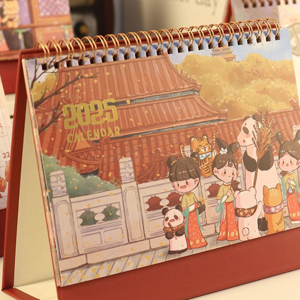 Древний Стиль 2025 Новый Год Настольный Календарь Планирование Расписания Настольный Перекидной Календарь Управление Временем Ежедневный Ежемесячный