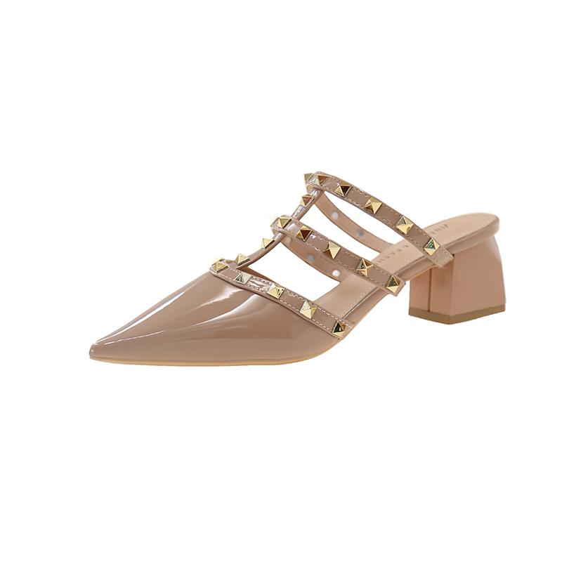 Сексуальные женские шлепанцы с острым носком, летние мюли, женские босоножки на каблуке, тренд 2025 года, вечерние туфли-лодочки, неглубокие, на массивном каблуке, с ремешком-слингом, слайды