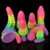 Светящийся вибратор смешанного цвета, имитация, для мужчин и женщин, на заднем дворе, используется для мастурбации как товар для взрослых