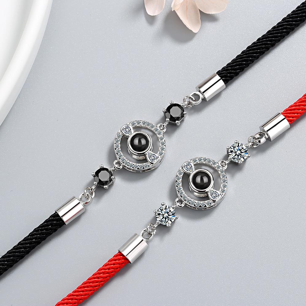 Red String Bracelet Meaning with Zirconia 925 Sterling Silver Rope Bracelet Lucky Red Thread Bracelets for Women Jewelry