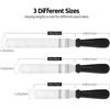 LMETJMA Cake Offset Spatula Stainless Steel Icing Spatula with PP Plastic Handle Cake Decorating Frosting Spatula JT141