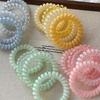 4/10Pcs Korean High-Quality Grape Coconut Polka Dot Hair Band Fresh And Versatile Hair Rope Hair Band Hair Accessories
