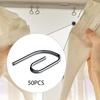 50 шт. Крючки для штор Аксессуары для драпировки Удобные Легко установить 2,7 см x 1,2 см Булавки для штор для офисов Дверь Окно