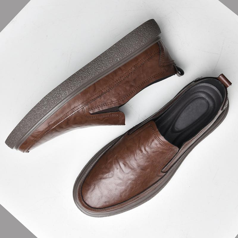 Fashion Comfortable Sports Walking Shoes Comfortable Breathable Men's Flats Genuine Leather Mens Loafers Business Casual Driving Shoes