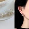 Серебряные серьги-гвоздики с цирконами в форме буквы С, изысканный универсальный темперамент, нишевая мода, легкая роскошь, высококачественные серьги для женщин