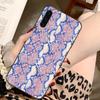Snake Skin Phone Case For Samsung A91 A81 A73 A72 A71 A30S A20 A12 A13 A52 A53 4G 5G Soft Black Phone Cover