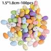 50/100Pcs Speckled Foam Easter Eggs Colorful Painted Bird Eggs  Easter Party Decorations