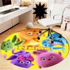 Custom Name Sunny Bunnies Printed Round Rug Carpet Chair Rug Area Rug Entryway Doormats,for Office Chair Living Room Bedroom Kitchen Room.