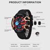 BORUSE Fashion Men's Watch Pointer Quartz Men's Watch Large Dial Men's Watch Calendar Men's Watch Silicone Strap Watch for Men