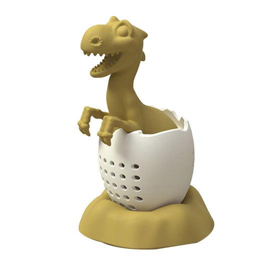 Силиконовое ситечко для чая с вылупившимся динозавром
