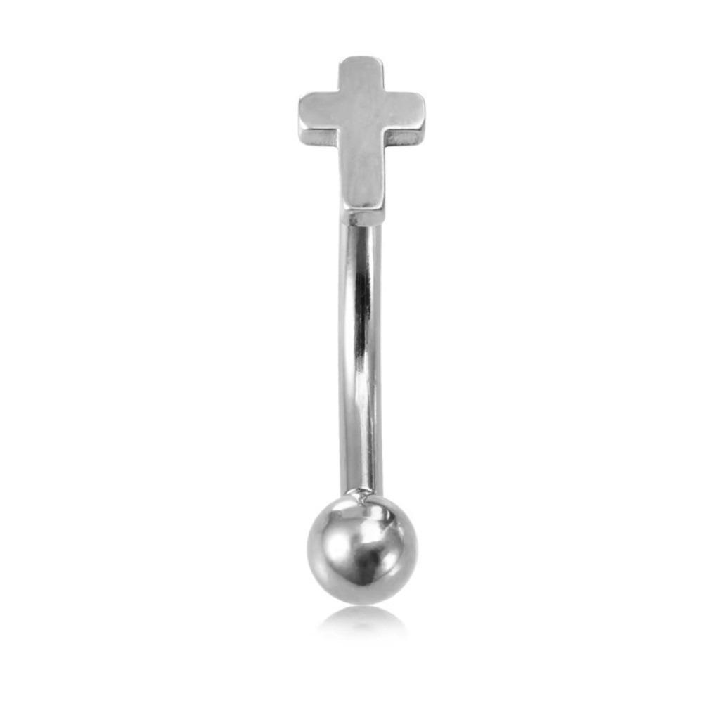 Star Curved Eyebrow Sticks Stainless Steel Punk Body Jewelry  All-gender