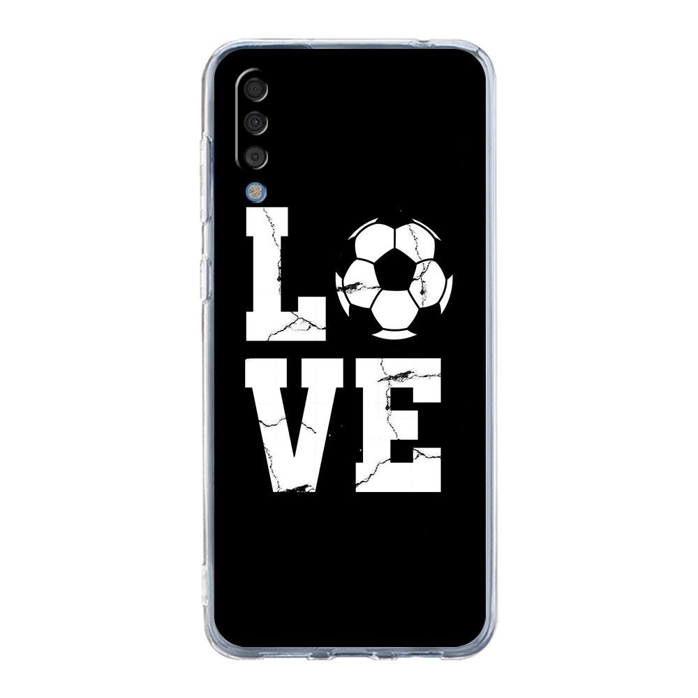 Football Player Soccer Art Phone Case For Samsung Galaxy A52 A50 A70 A30 A40 A20S A20E A02S A12 A22 A72 A32 5G A04s Clear Cover
