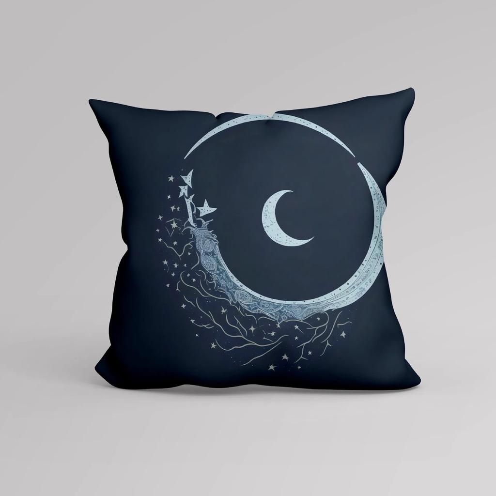 Luxury Home Decor Cushion Cover Office Sofa Cushion Cover Night Sky Moon Print Pillow Cover