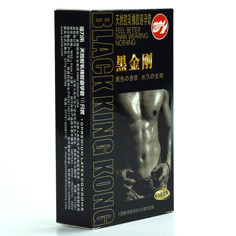 10PCs Condom Sex Toys for Men Black Man Penis Sleeve Ejaculation Delay Lasting Long Lasting Condoms