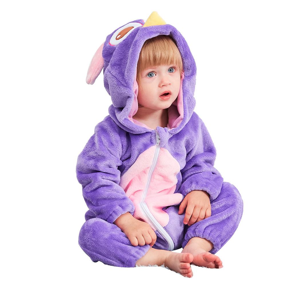 Pajamas Easter Rabbit Baby Rompers Winter Hooded Flannel Sleepwear Toddler Infant Animal Pyjamas Girls Boys Clothes