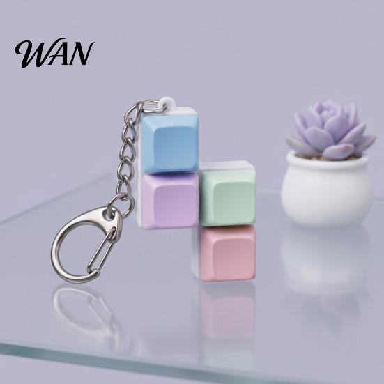 Decompress Fidget Toy Colorful Keyboard Toys Mechanical Button Clicker Keychain Travel Stress Creative for Adults Work Anxiety Relief Mental