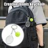 Подвеска-брелок в виде теннисного мяча, брелок для сумки, мобильного телефона, кошелька, прочный декоративный брелок, держатель для ключей, автомобильный аксессуар