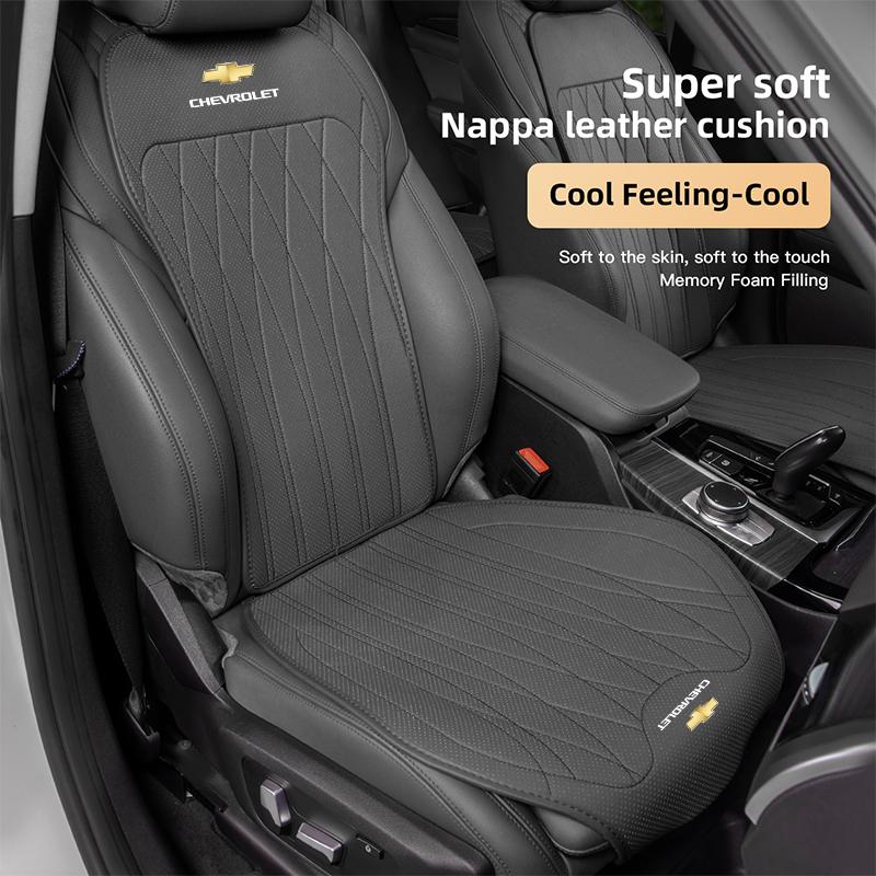 Nappa Leather Car Seat Cushion Cover Auto Sofa Cushioning For Chevrolet Corvette Montana TrailBlazer Silverado Traverse Camaro